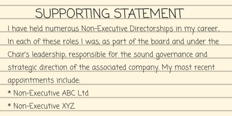 Read more about the article Board Applications: Supporting Statement