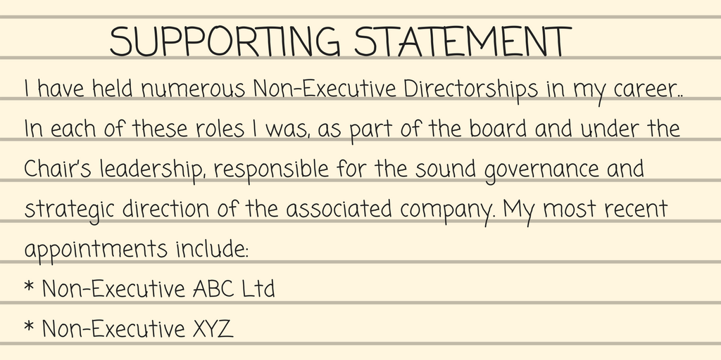 Read more about the article Board Applications: Supporting Statement