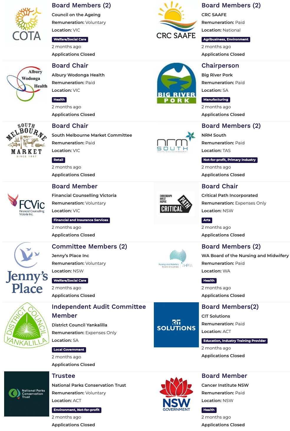 board member vacancies